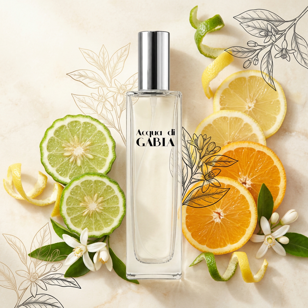 Perfumes Cítricos Mujer con el frasco de referencia