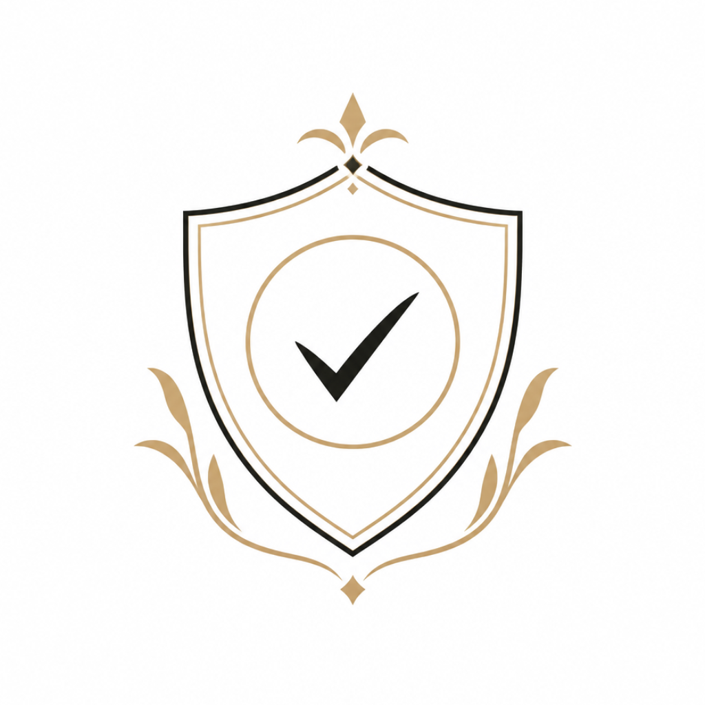 Icono de garantía con escudo y verificación